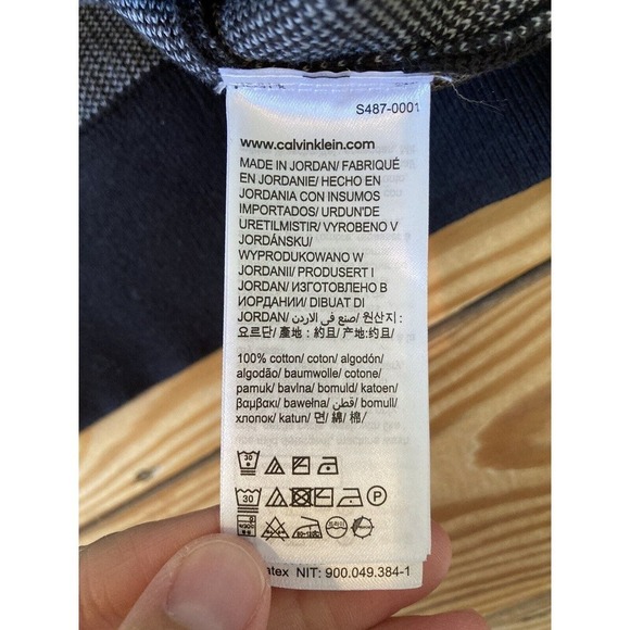 Calvin Klein Logo Sweater Size Medium Men’s Navy Pullover - Picture 5 of 9